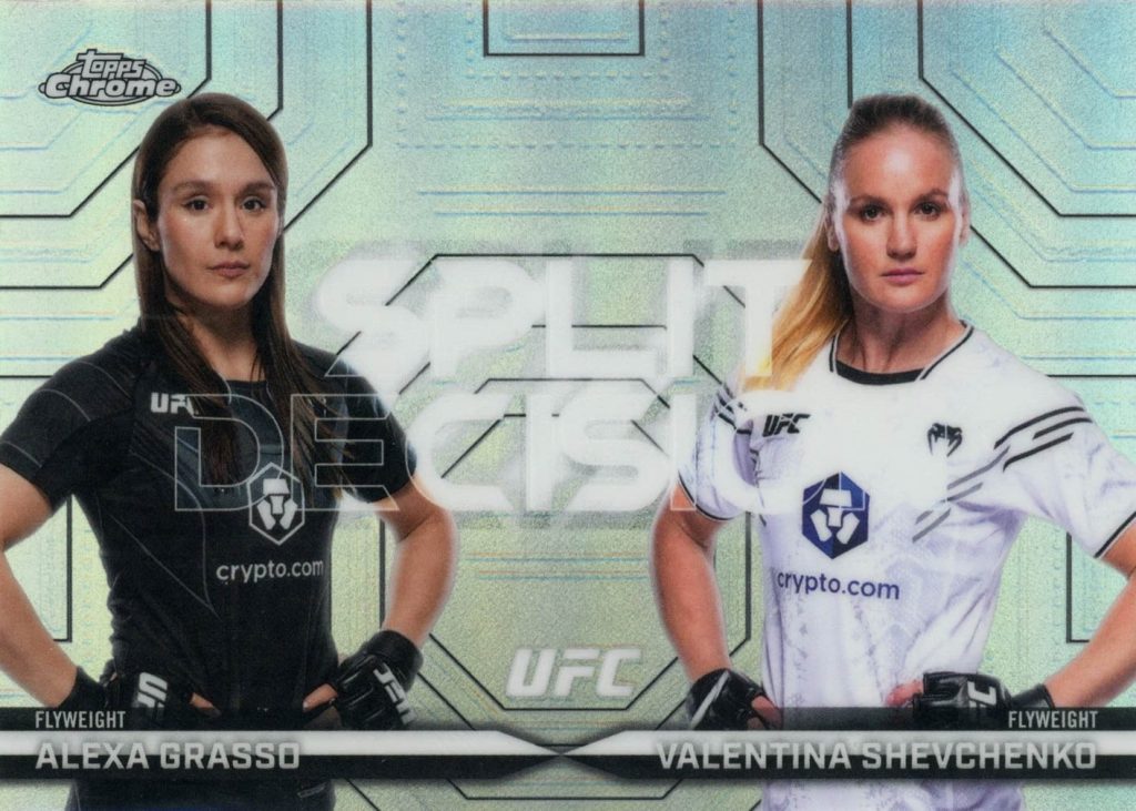 Alexa Grasso and Valentina Shevchenko Split Decision 2026 Topps Chrome UFC