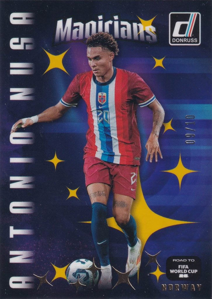 Antonio Nusa Magicians Gold Parallel 2025-26 Panini Donruss Road to FIFA World Cup
