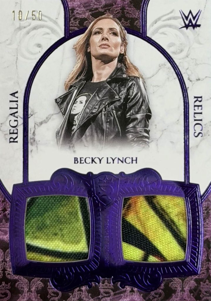 Becky Lynch Regalia Relics Purple Parallel 2025 Topps Royalty WWE