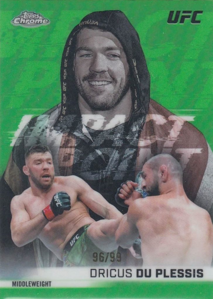 Dricus Du Plessis Impact Point Green Refractor 2026 Topps Chrome UFC