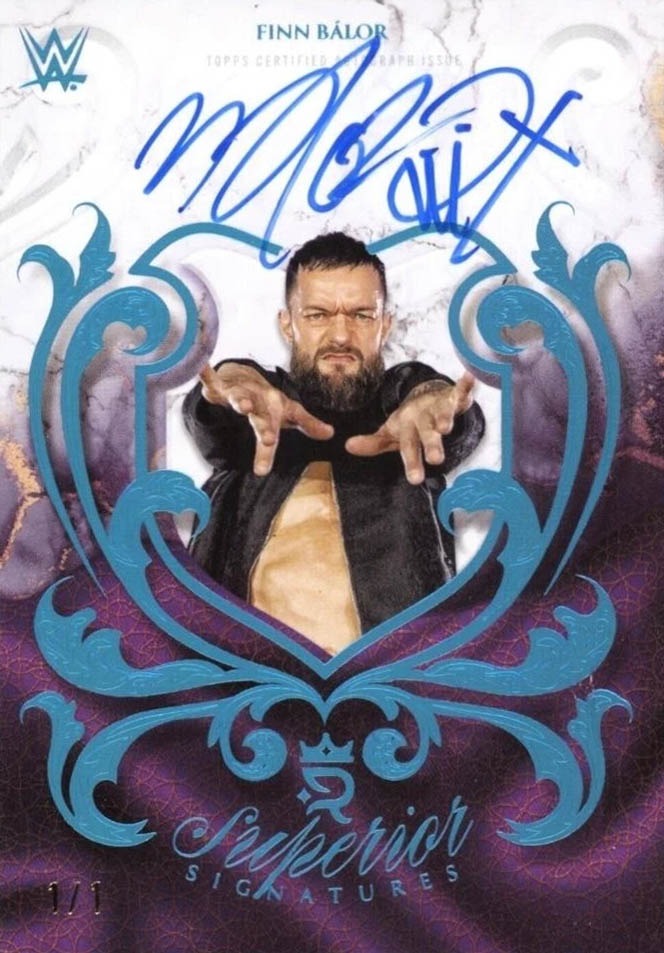 Finn Bálor Superior Signatures Platinum Parallel 2025 Topps Royalty WWE