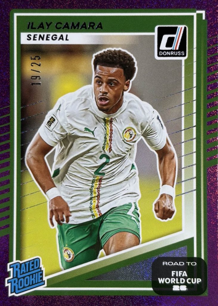 Ilay Camara Rated Rookie Base Card Purple Parallel 2025-26 Panini Donruss Road to FIFA World Cup