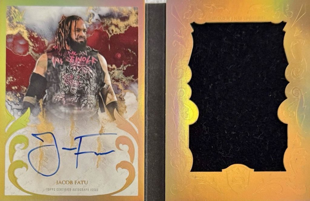 Jacob Fatu Autograph Jumbo Relic Booklet 2025 Topps Royalty WWE
