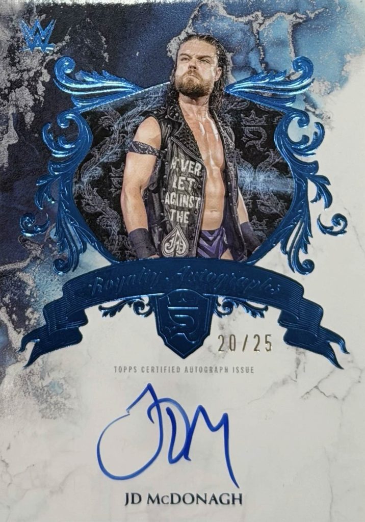 JD McDonagh Royalty Autographs Blue Parallel 2025 Topps Royalty WWE