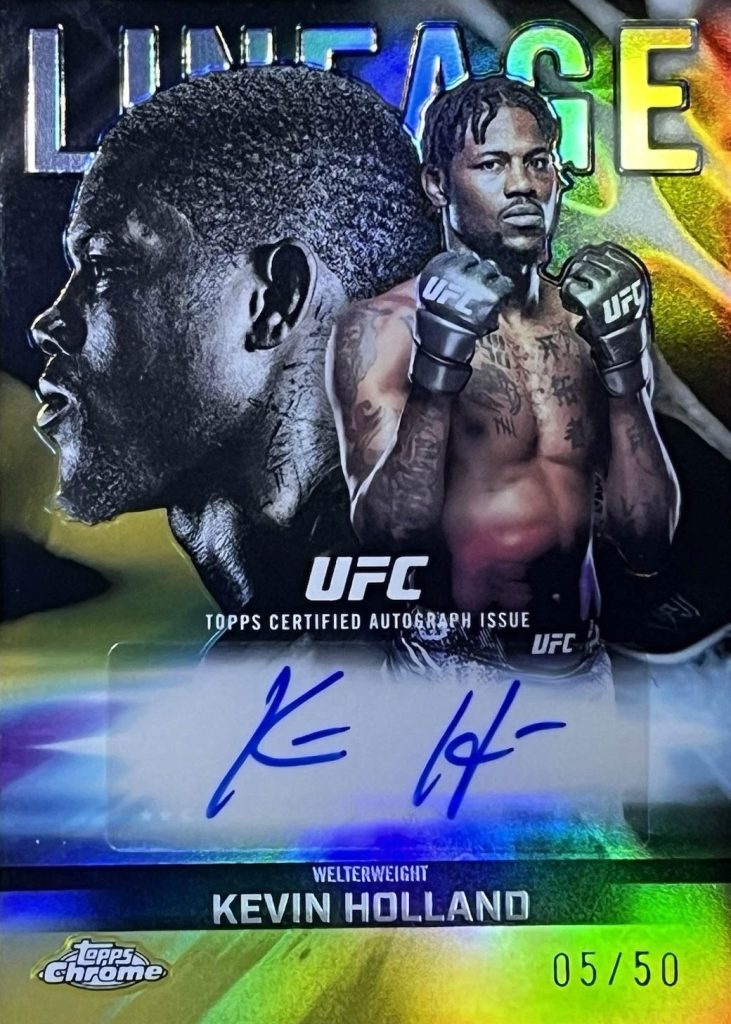 Kevin Holland Lineage Gold Refractor 2026 Topps Chrome UFC