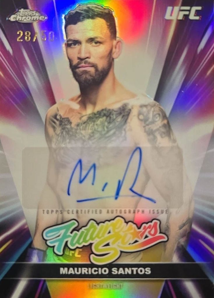 Mauricio Santos Future Stars Gold Refractor 2026 Topps Chrome UFC