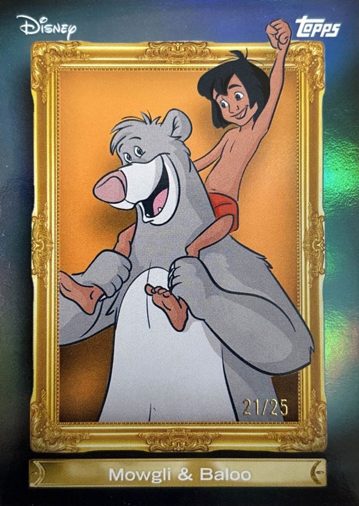 Mowgli & Baloo Family First Orange Parallel 2026 Topps Disney Neon