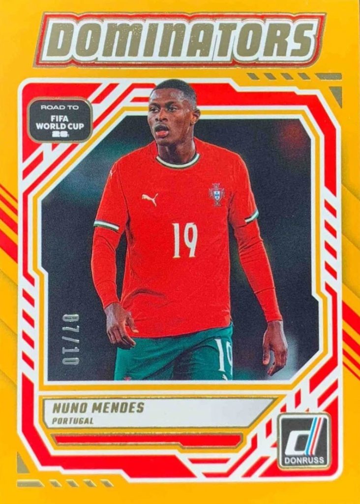 Nuno Medes Dominators Gold Parallel 2025-26 Panini Donruss Road to FIFA World Cup