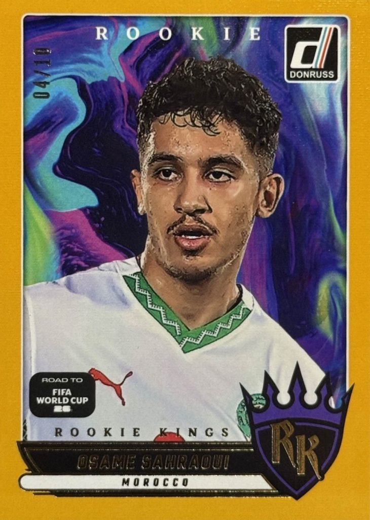Osame Sahraoui Rookie Kings Gold Parallel 2025-26 Panini Donruss Road to FIFA World Cup