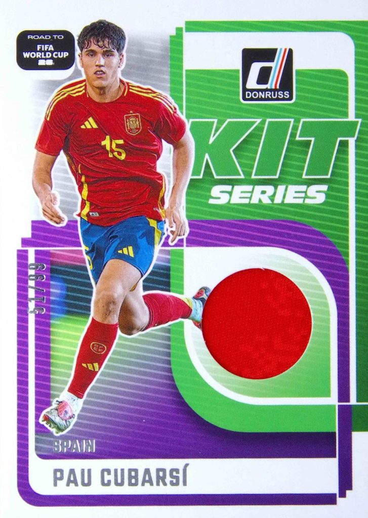 Pau Cubarsí Kit Series Silver Parallel 2025-26 Panini Donruss Road to FIFA World Cup