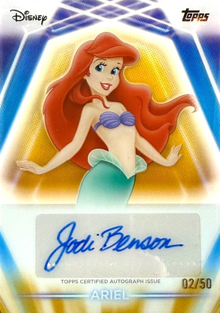 Ariel Jodi Benson Topps Neon Autograph Gold Parallel 2026 Topps Disney Neon